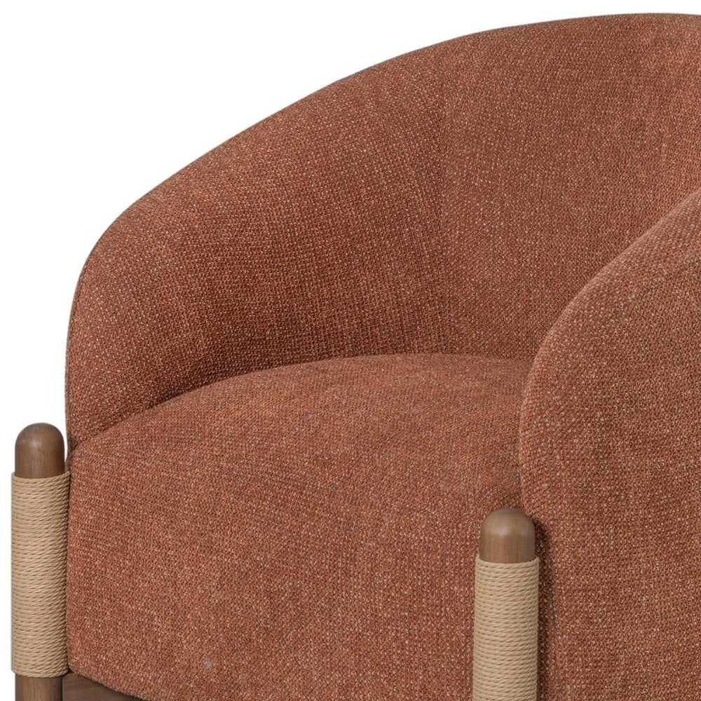 30" Brown Stormy Barrel Chair
