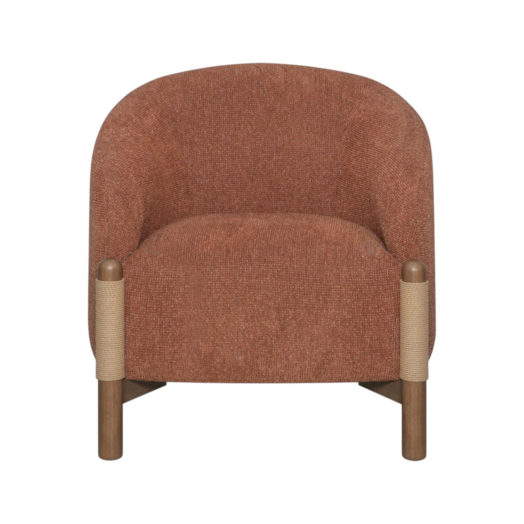 30" Brown Stormy Barrel Chair