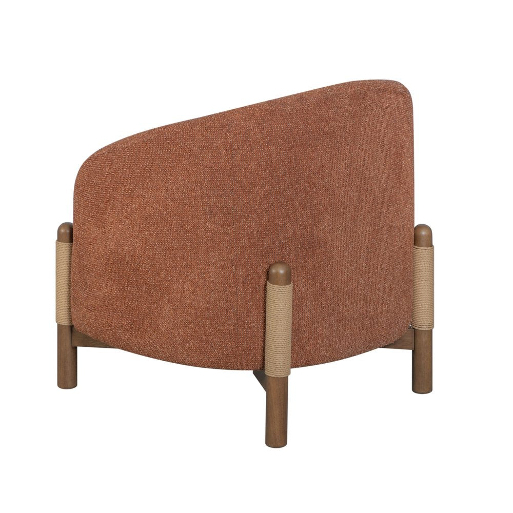 30" Brown Stormy Barrel Chair