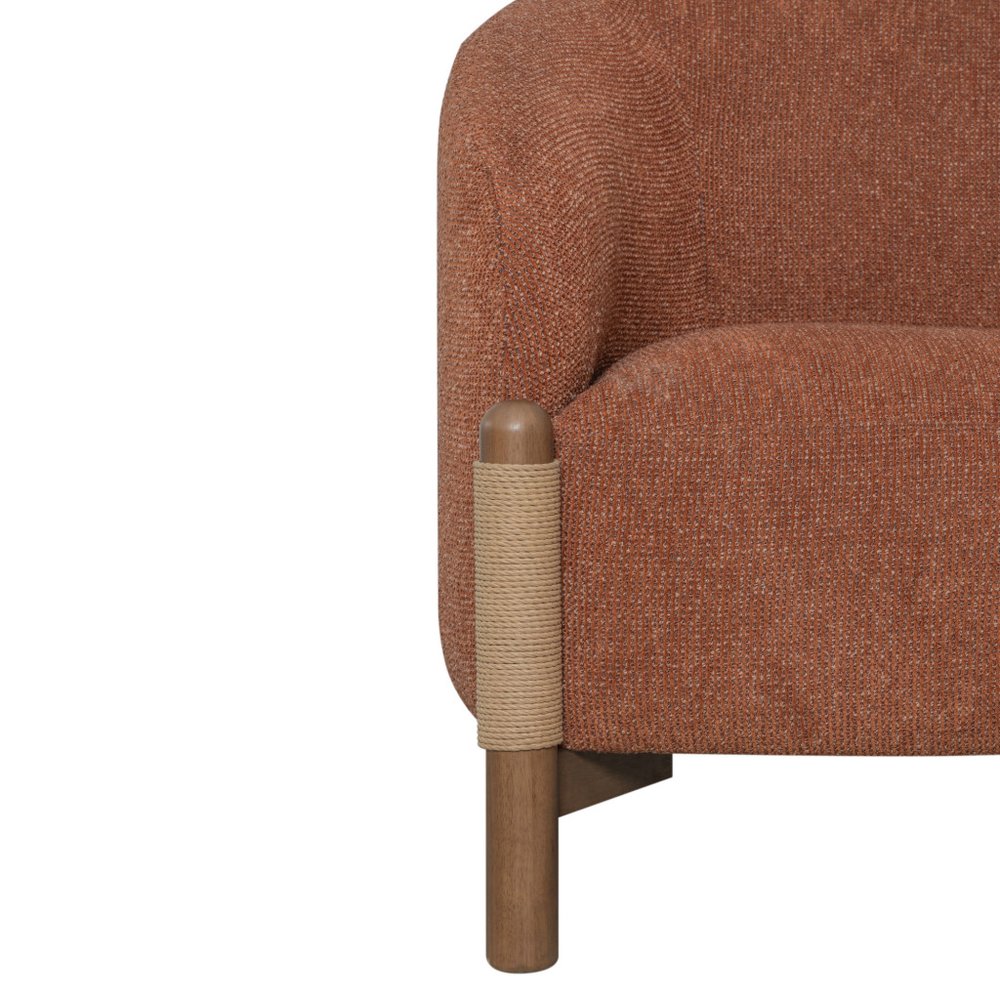 30" Brown Stormy Barrel Chair