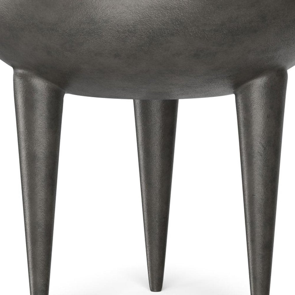 18" Matte Gray Graphite Tri-pod End Table