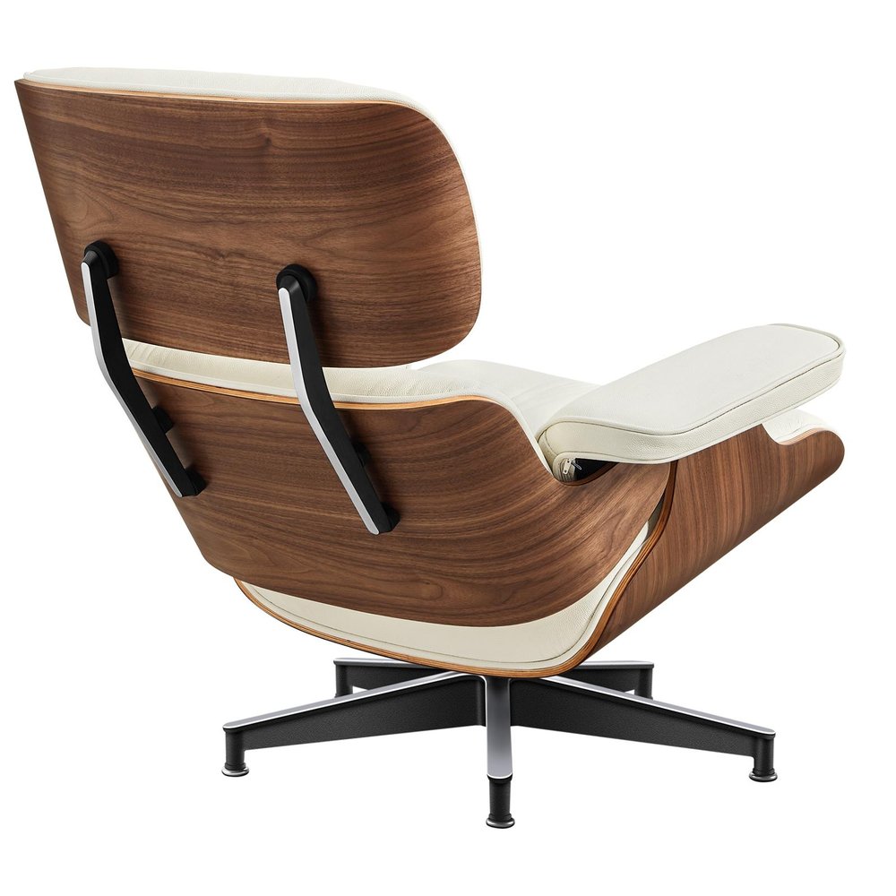 27" Mid-Century Tufted Leather Lounge Chair