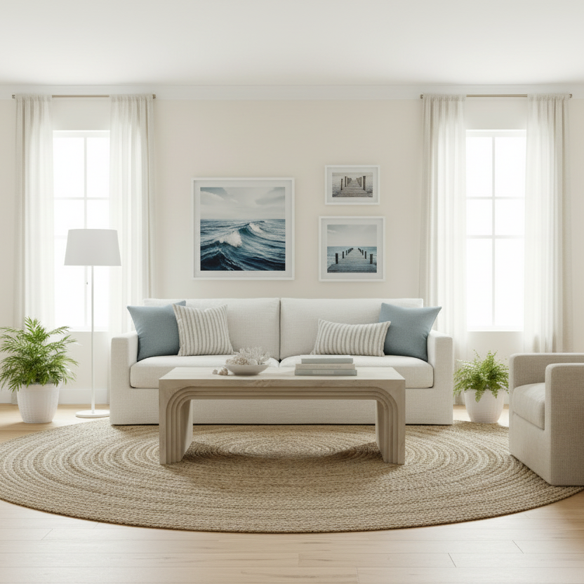 51" Natural Wood Arches Coffee Table