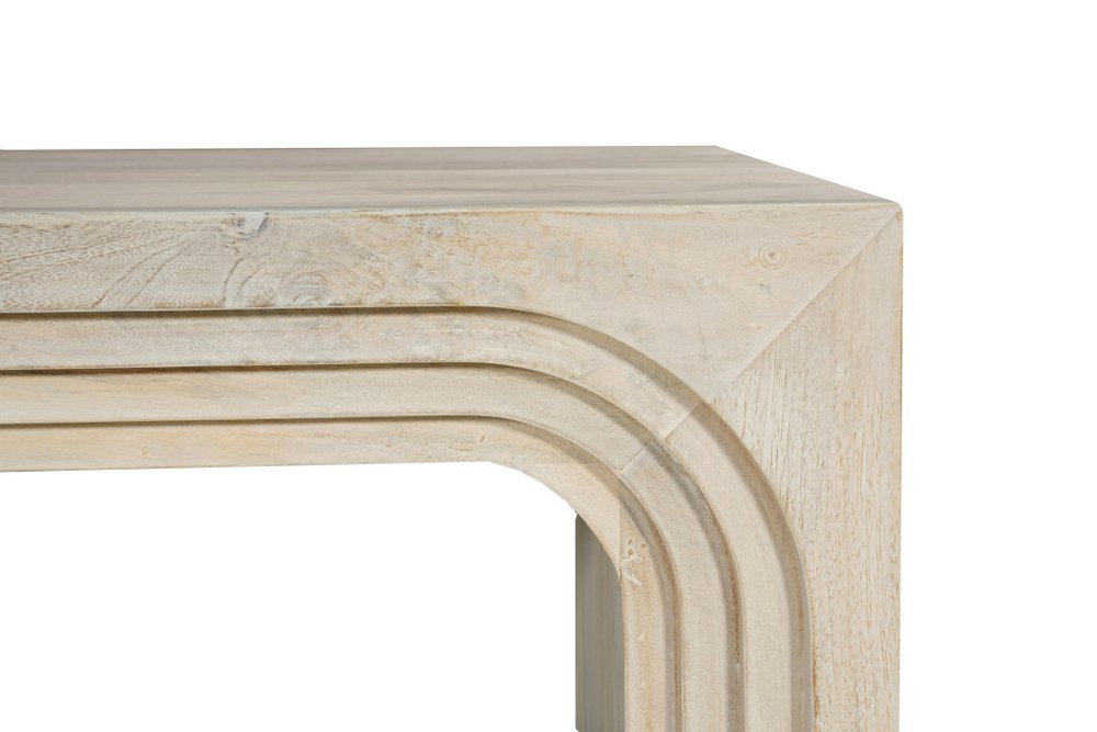 51" White Wood Arches Coffee Table