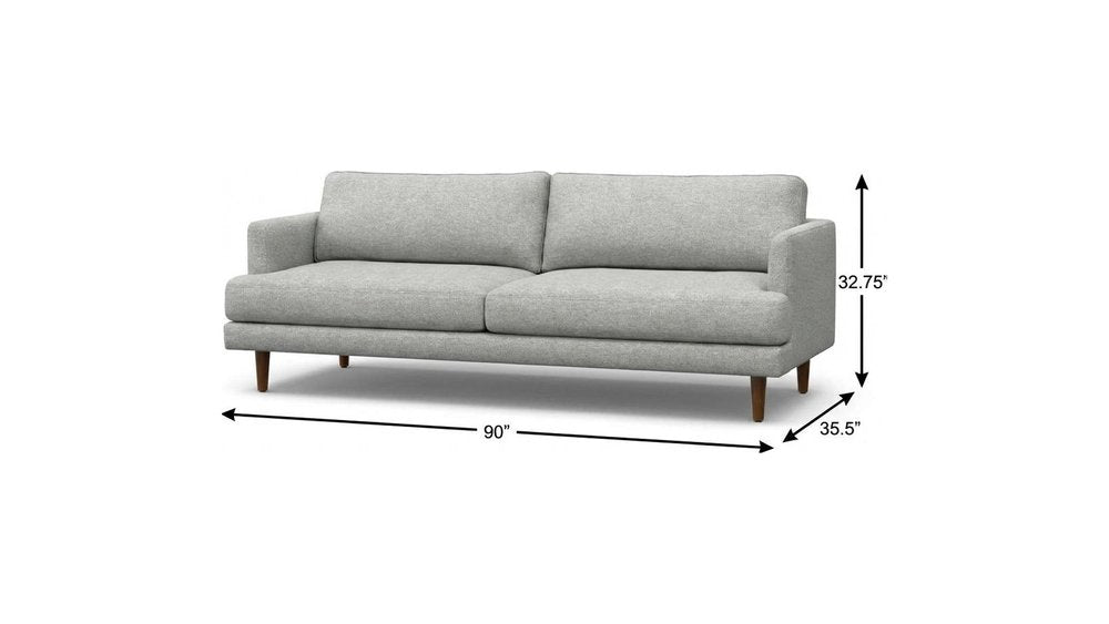 90" Mid-Century Polyester Sofa