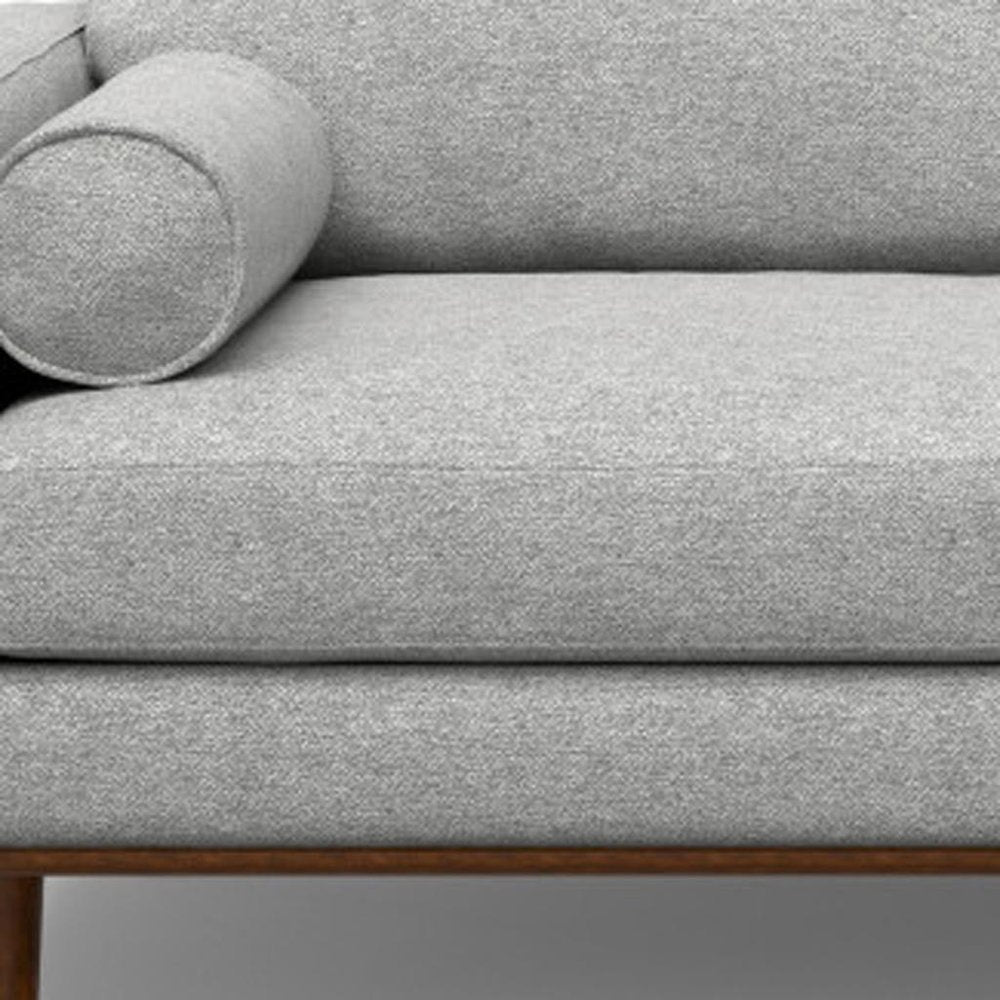 89" Gray Mid-Century Track Arm Sofa