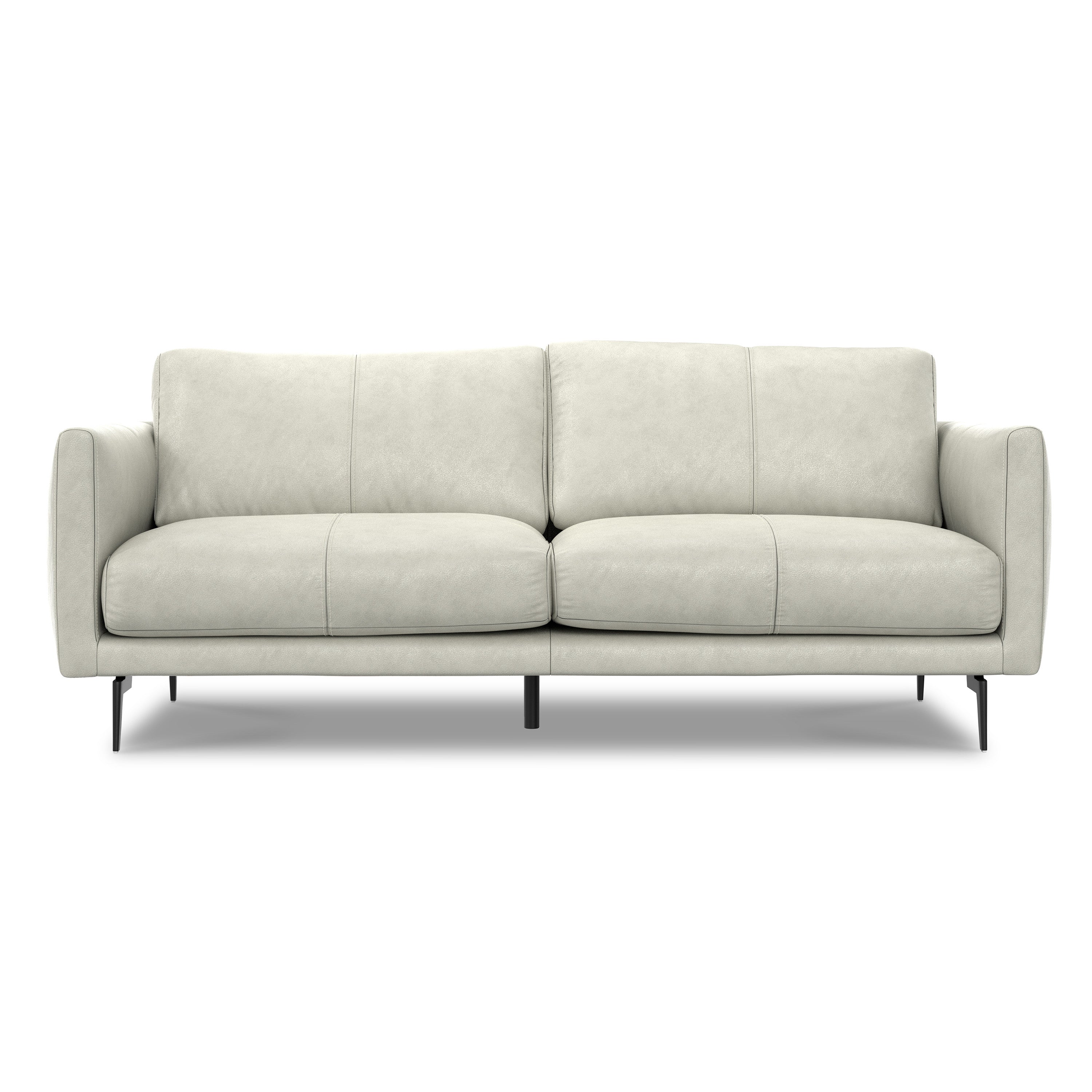 81" Simple Leather Track Arm Sofa