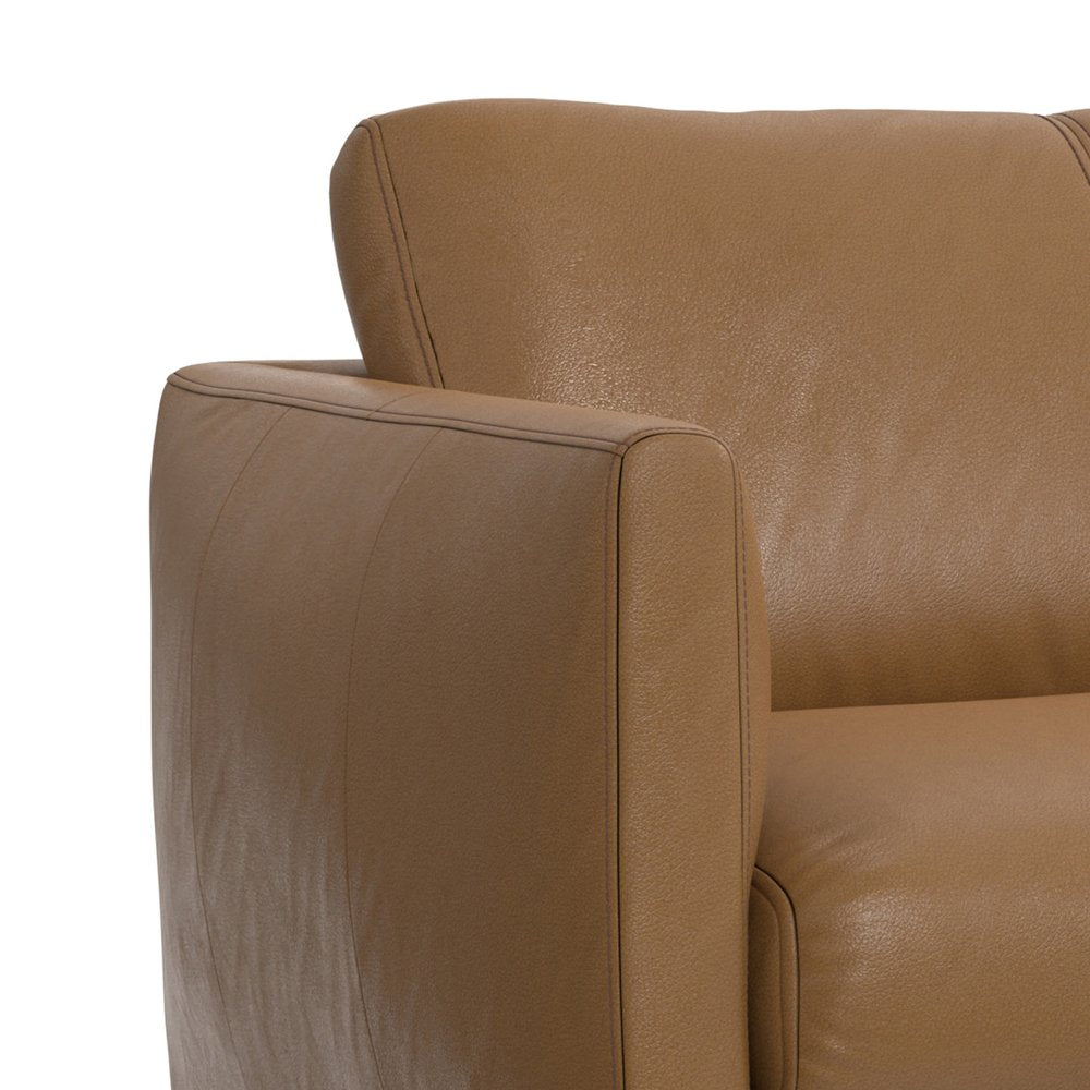 81" Simple Leather Track Arm Sofa