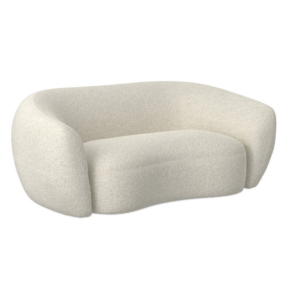 69" Modern Curved Loveseat