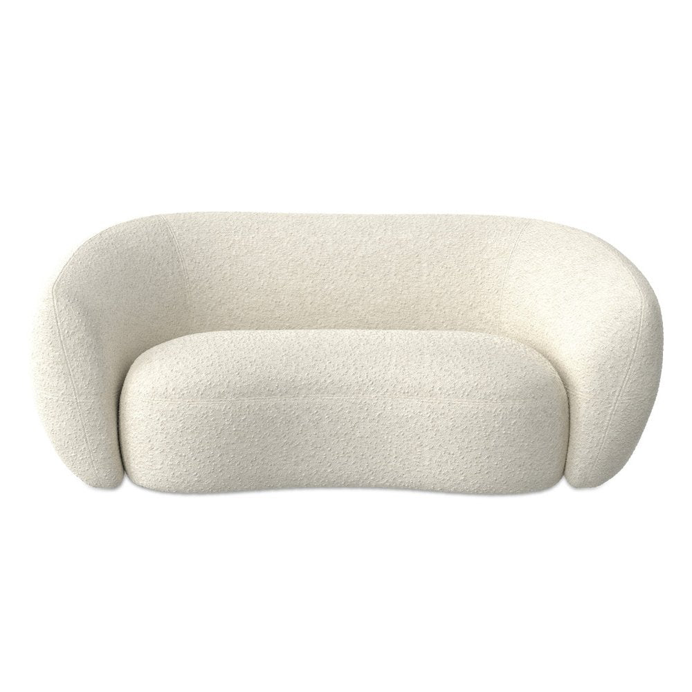 69" Modern Curved Loveseat