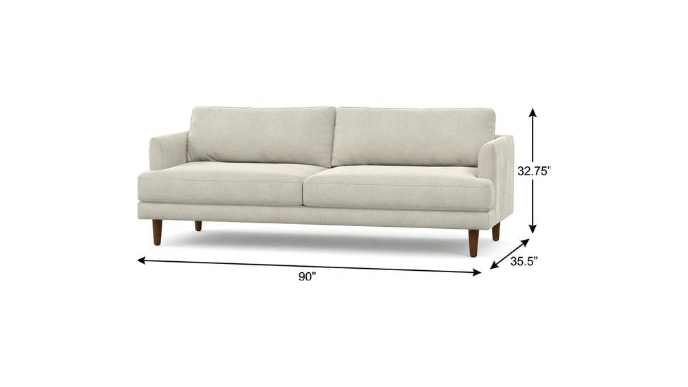 90" Mid-Century Polyester Sofa