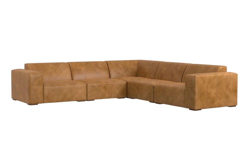 116" Sienna Leather Modular Sofa
