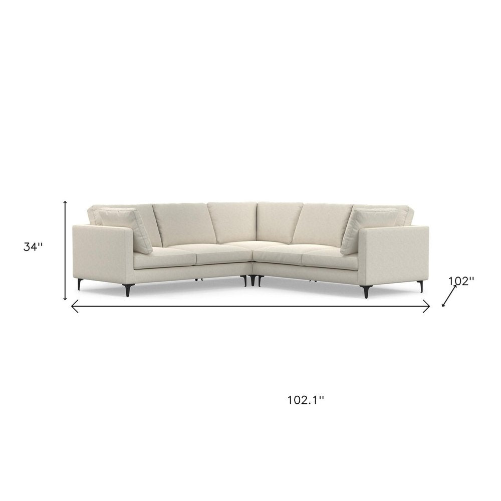 102" Mid-Century Track Arm Corner Sectional