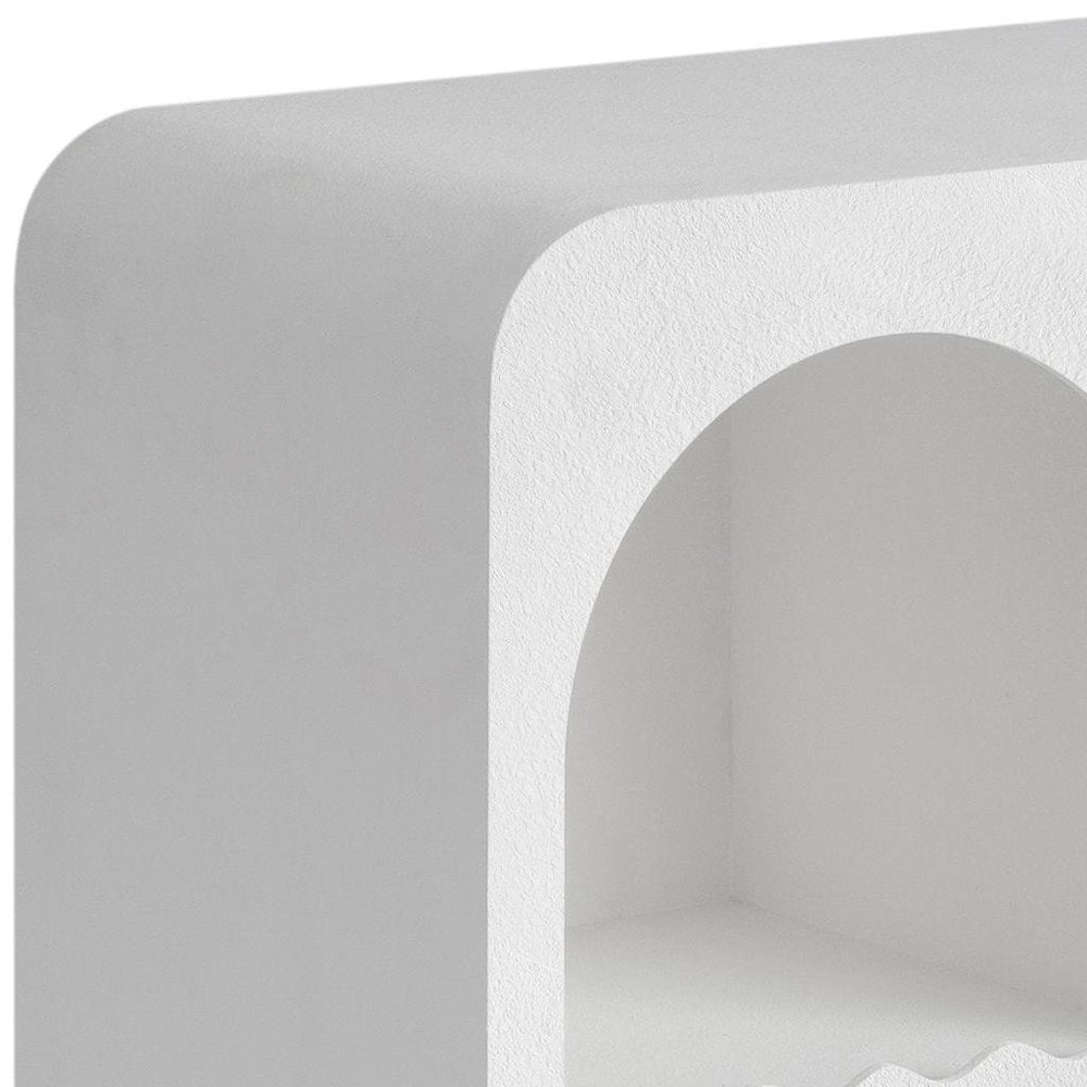 50" White Abstract Modern Console Table