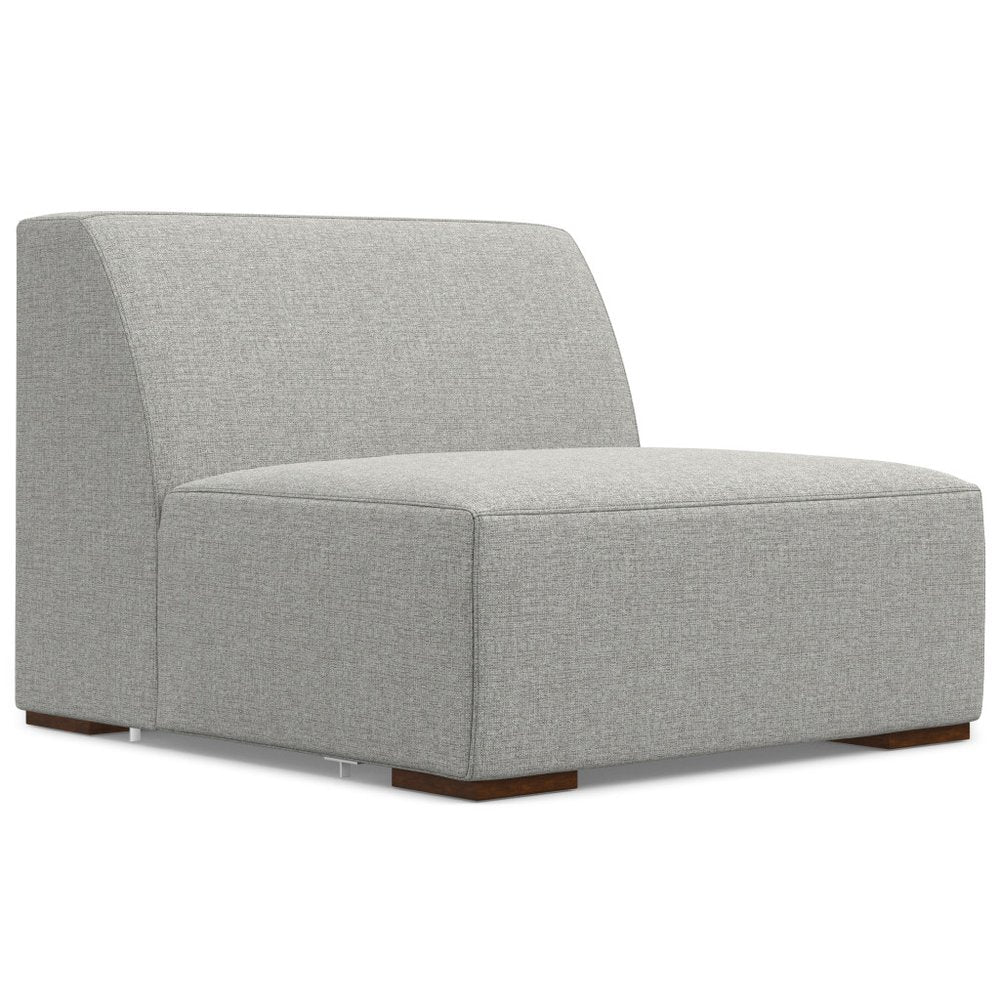 34" Gray Contemporary Slipper Chair