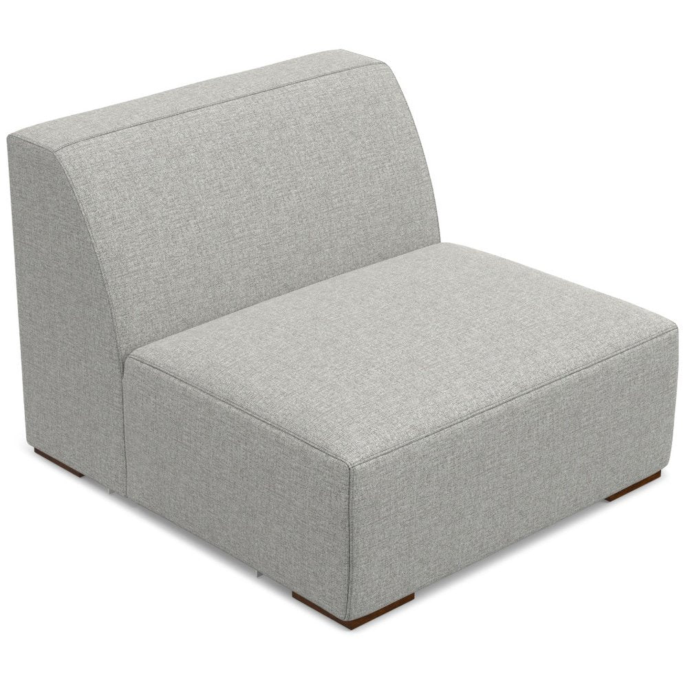 34" Gray Contemporary Slipper Chair