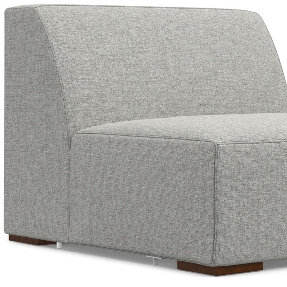 34" Gray Contemporary Slipper Chair