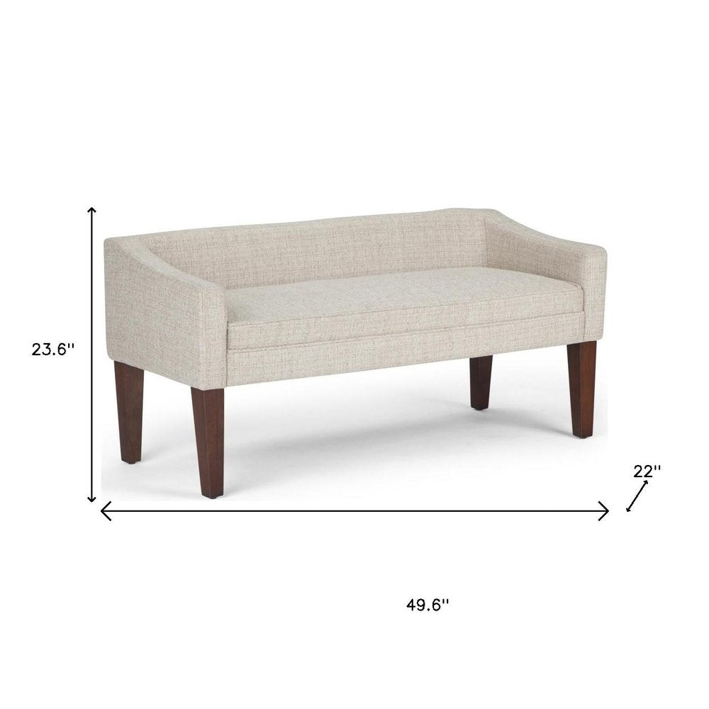 50" Slope Arm Upholstered Bench