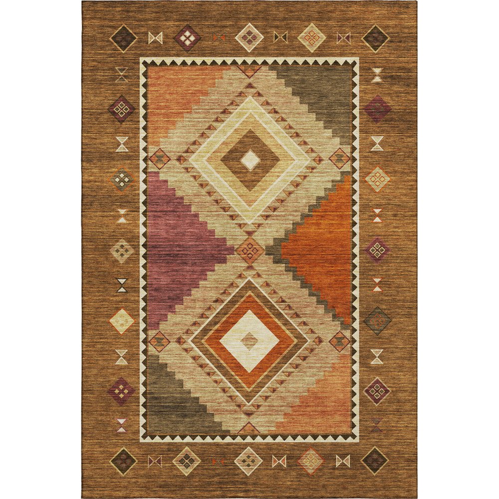 Brown, Orange, And Beige Southwestern Rug