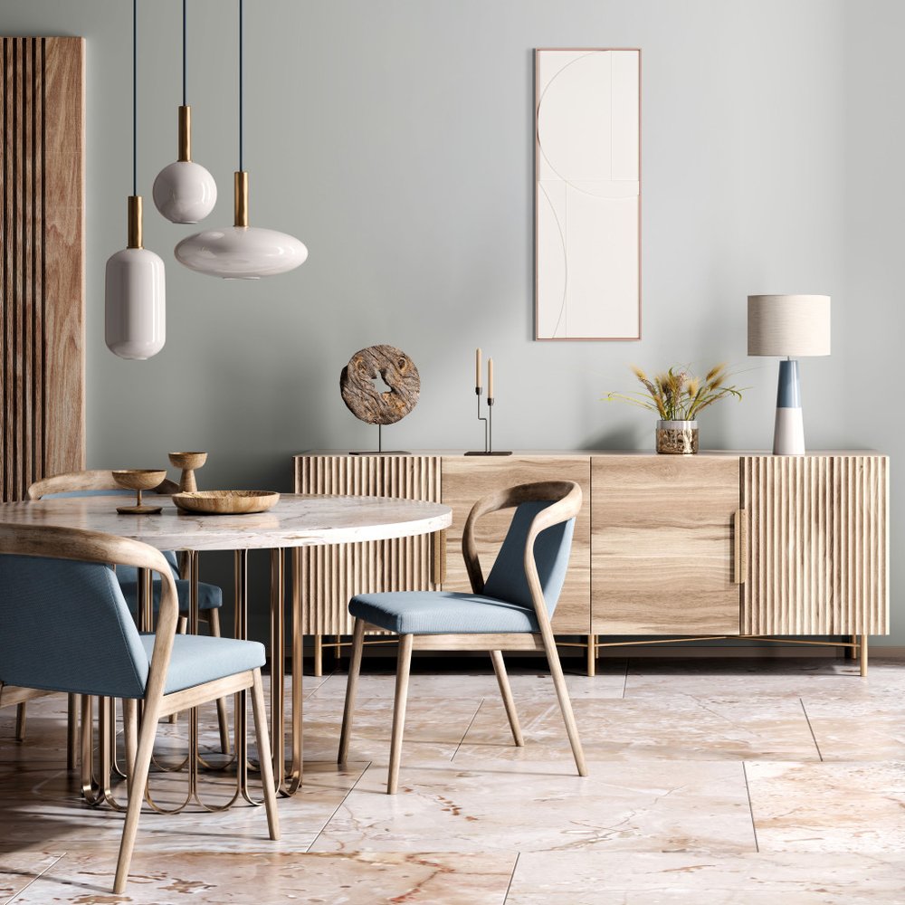 20" x 56" White Carved Modern 2 Shadowbox Wall Art