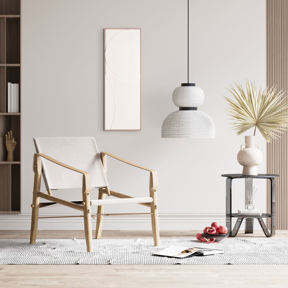 20" x 56" White Carved Modern 2 Shadowbox Wall Art