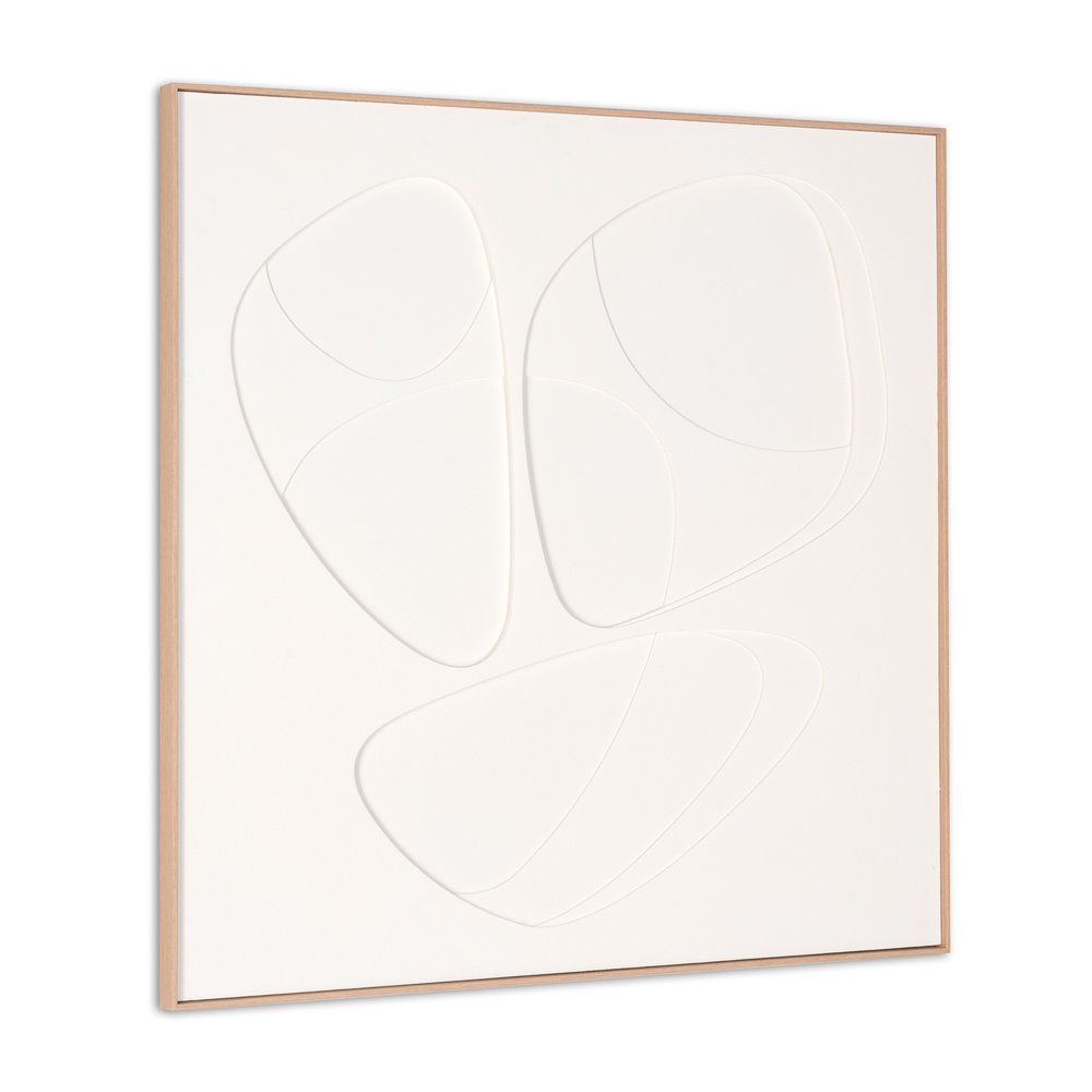 40" White Mid-Century Shadowbox Wall Art