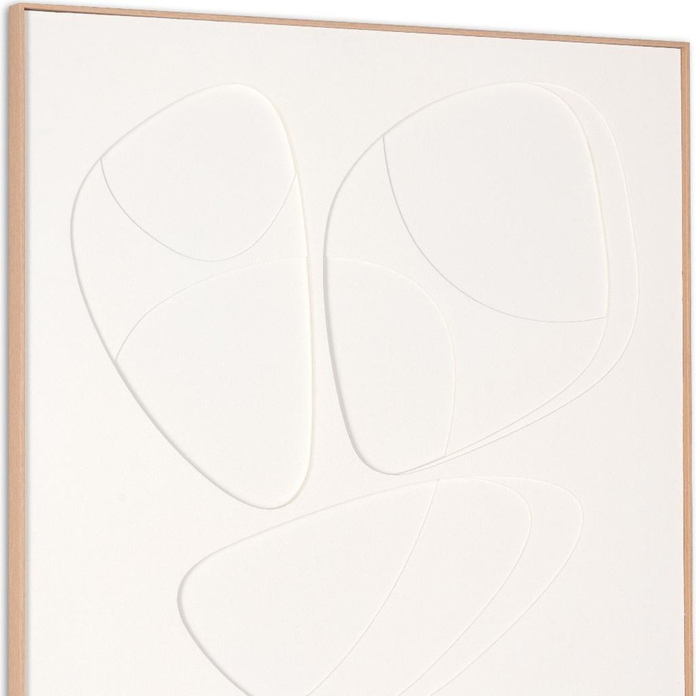 40" White Mid-Century Shadowbox Wall Art