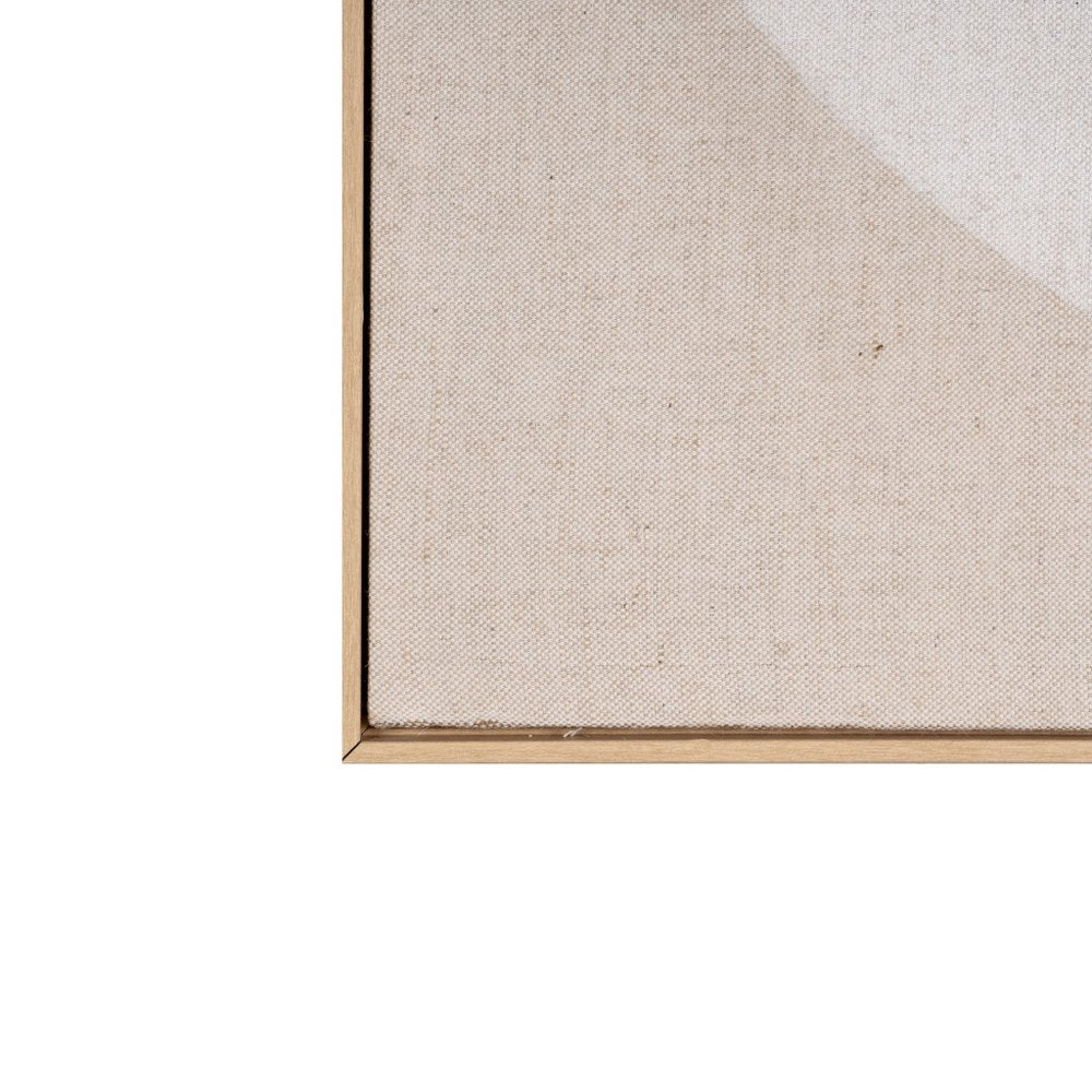 40" x 56" Beige and White "Blanchard" Wall Art