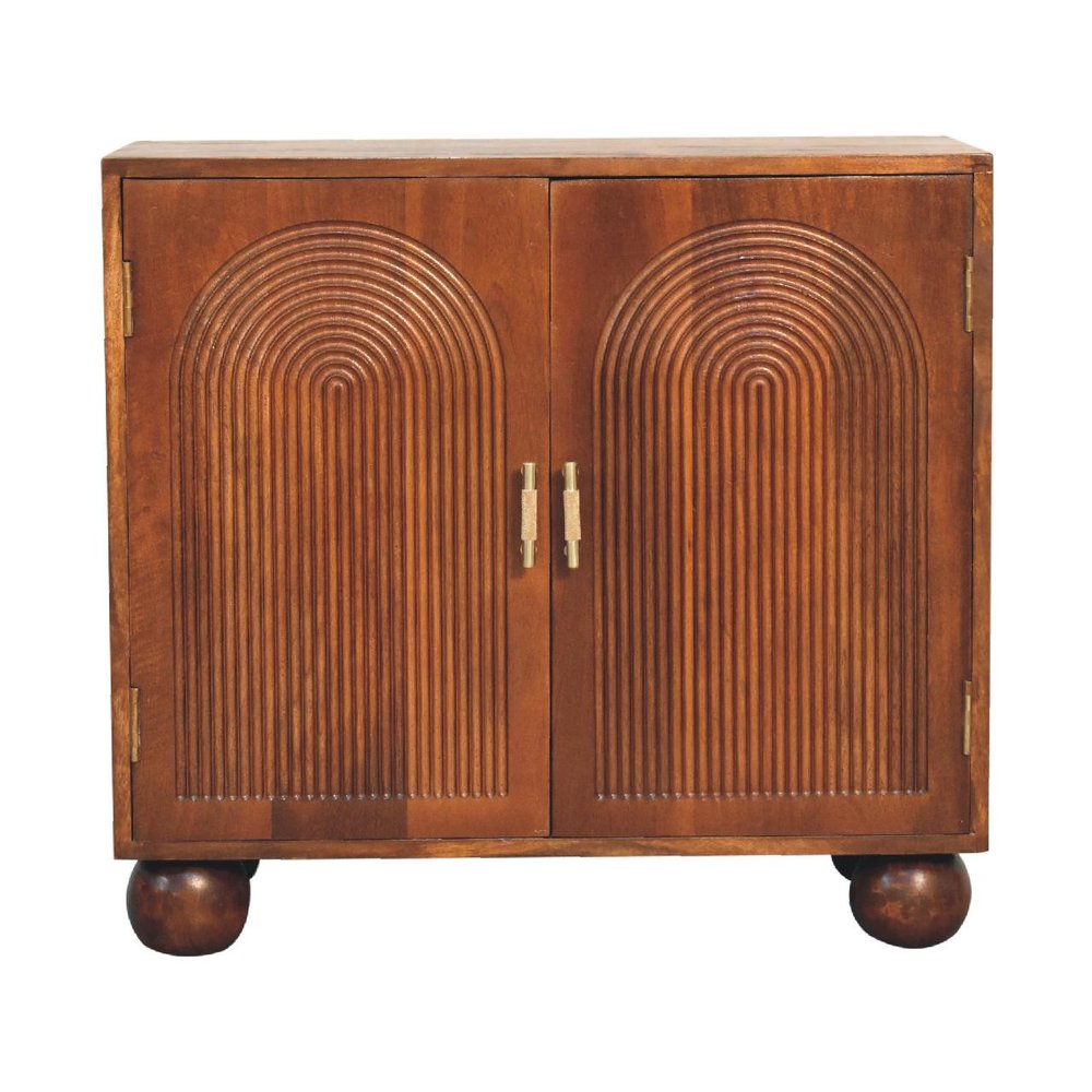 30" Wood Textured Arches Cabinet