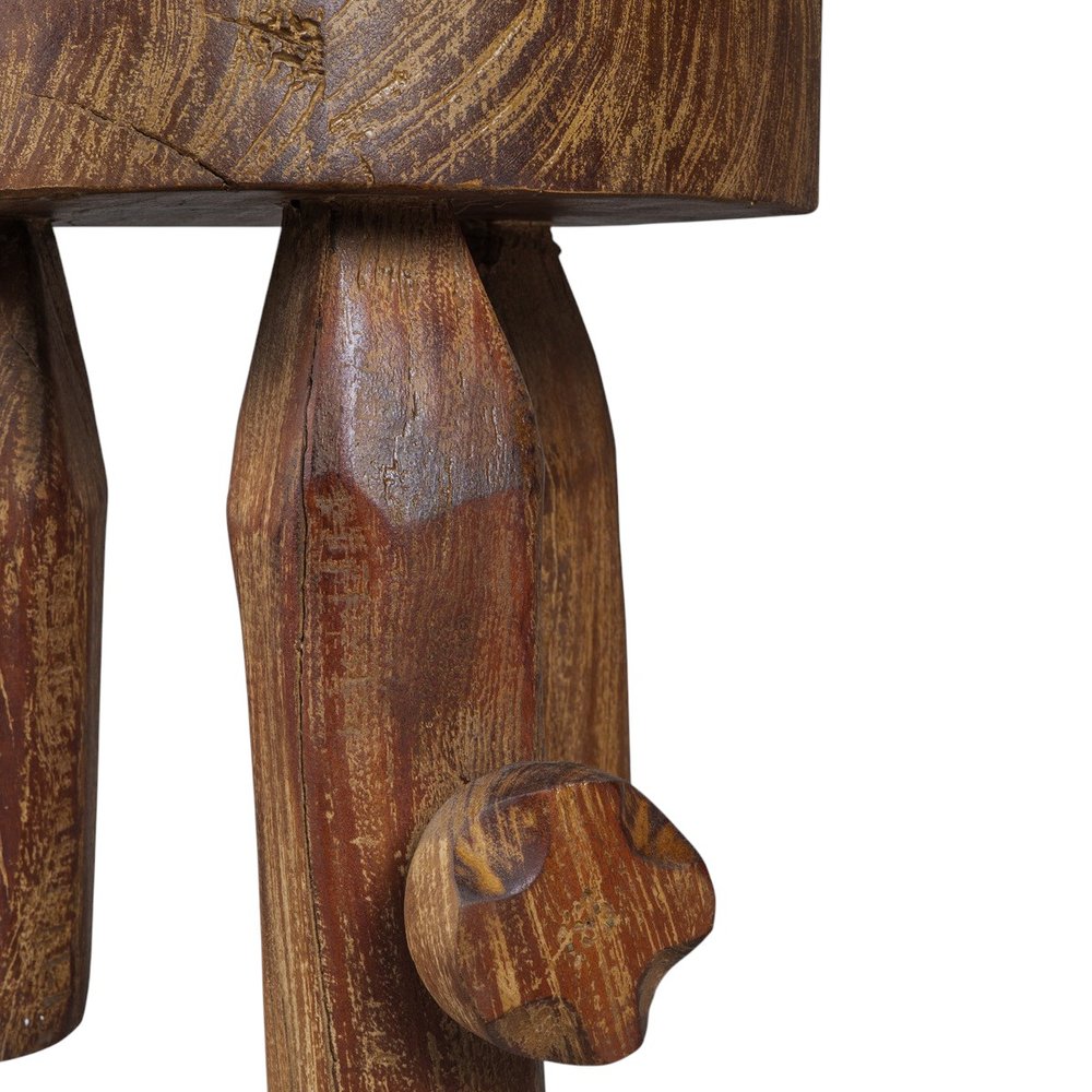 18" Wood Reclaimed Wood Knob End Table