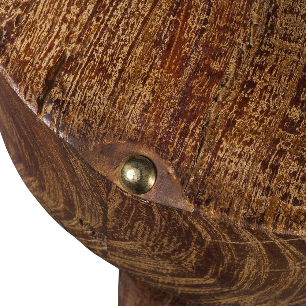 18" Wood Reclaimed Wood Knob End Table