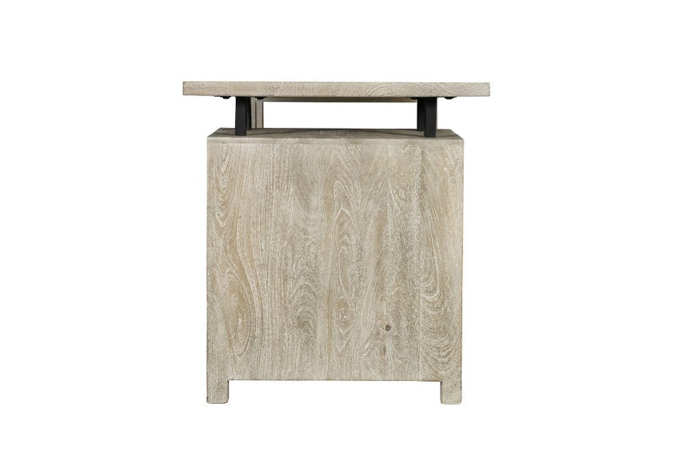 68" Wood Floral Carved Executive Desk