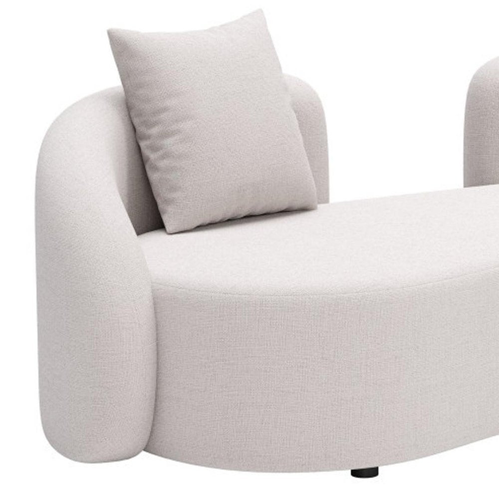 91" Beige Outdoor Modern Sofa