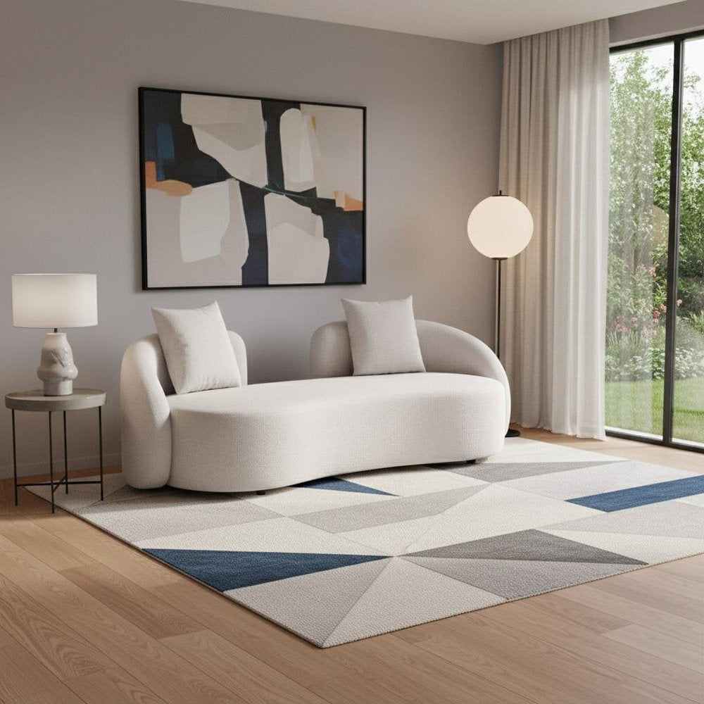 91" Beige Outdoor Modern Sofa