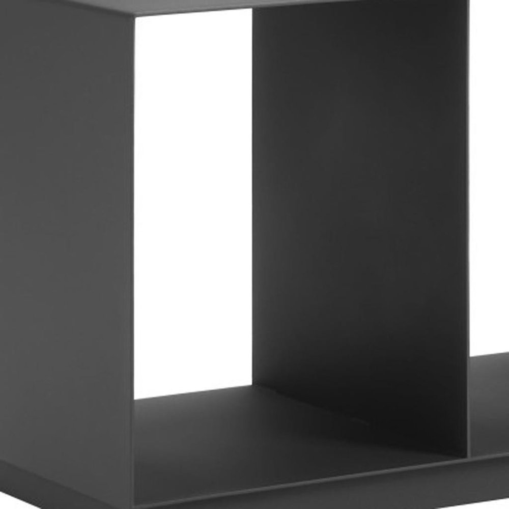 36" Charcoal Rectangle Outdoor Table with Storage