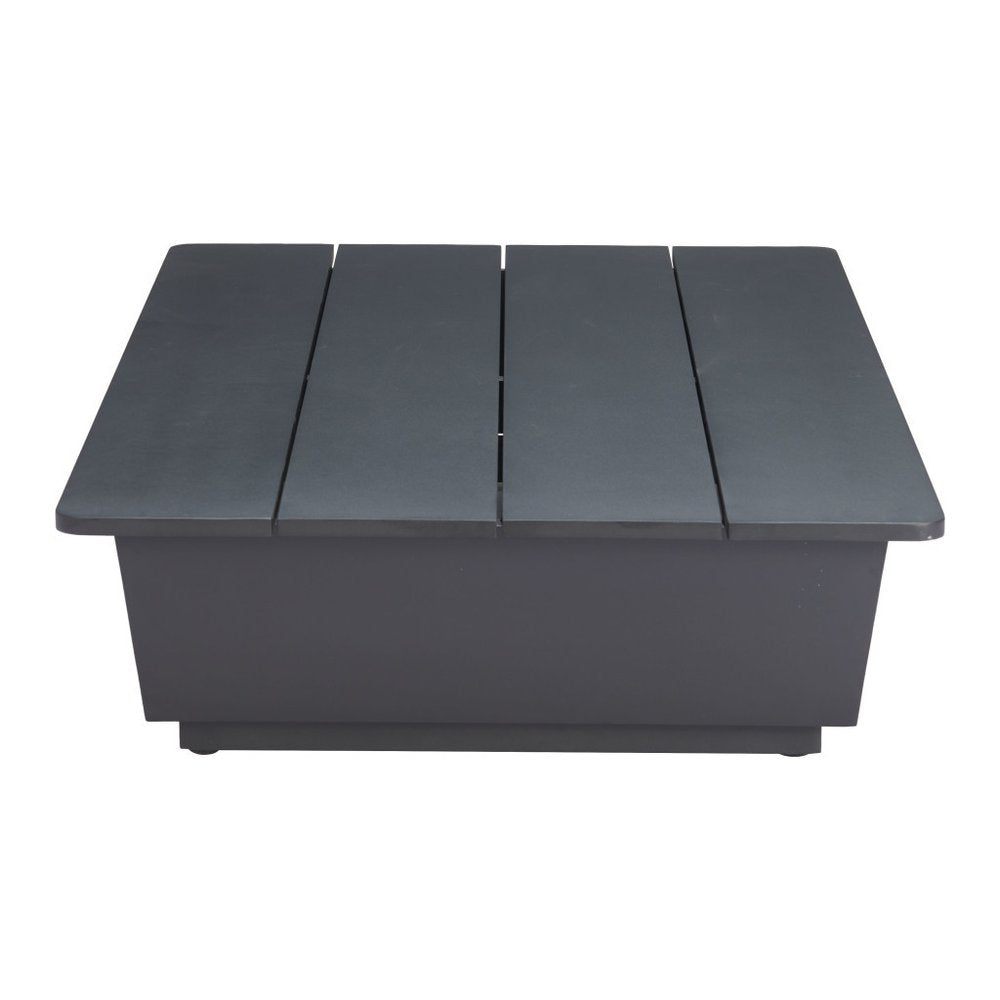 50" Black Aluminum Outdoor Coffee Table