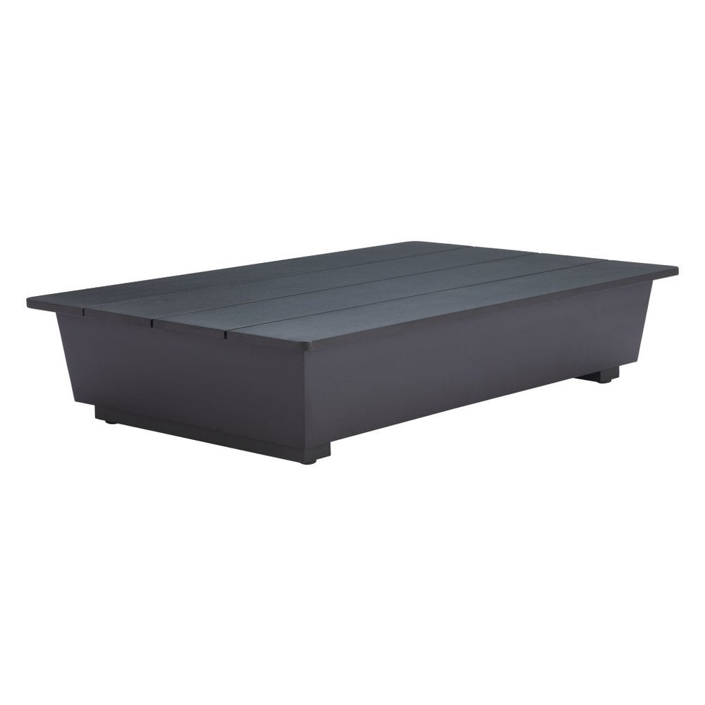50" Black Aluminum Outdoor Coffee Table