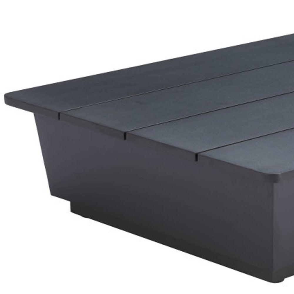 50" Black Aluminum Outdoor Coffee Table