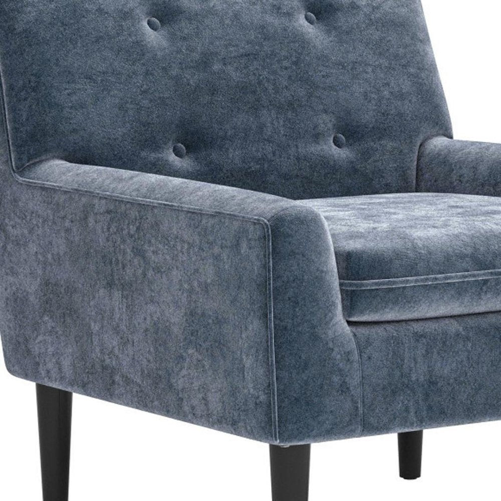 30" Gray Button Tufted Armchair