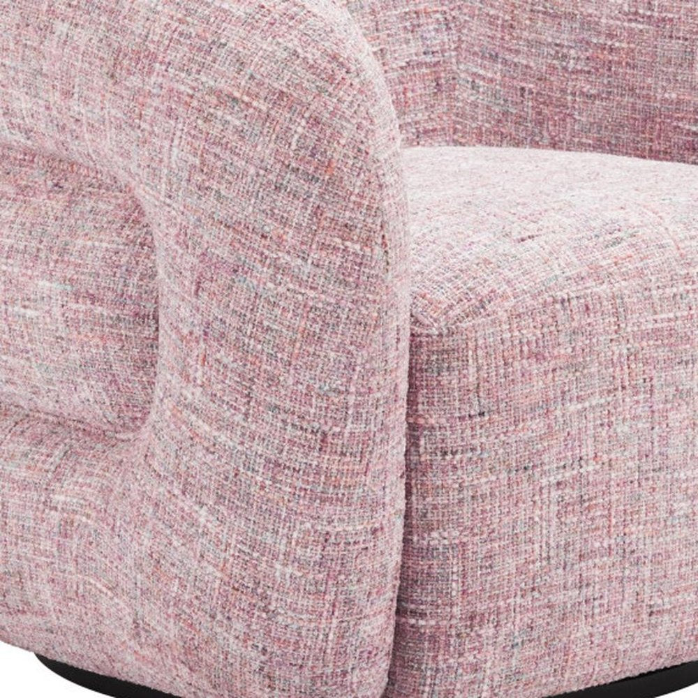 33" Pink Refine Swivel Barrel Chair