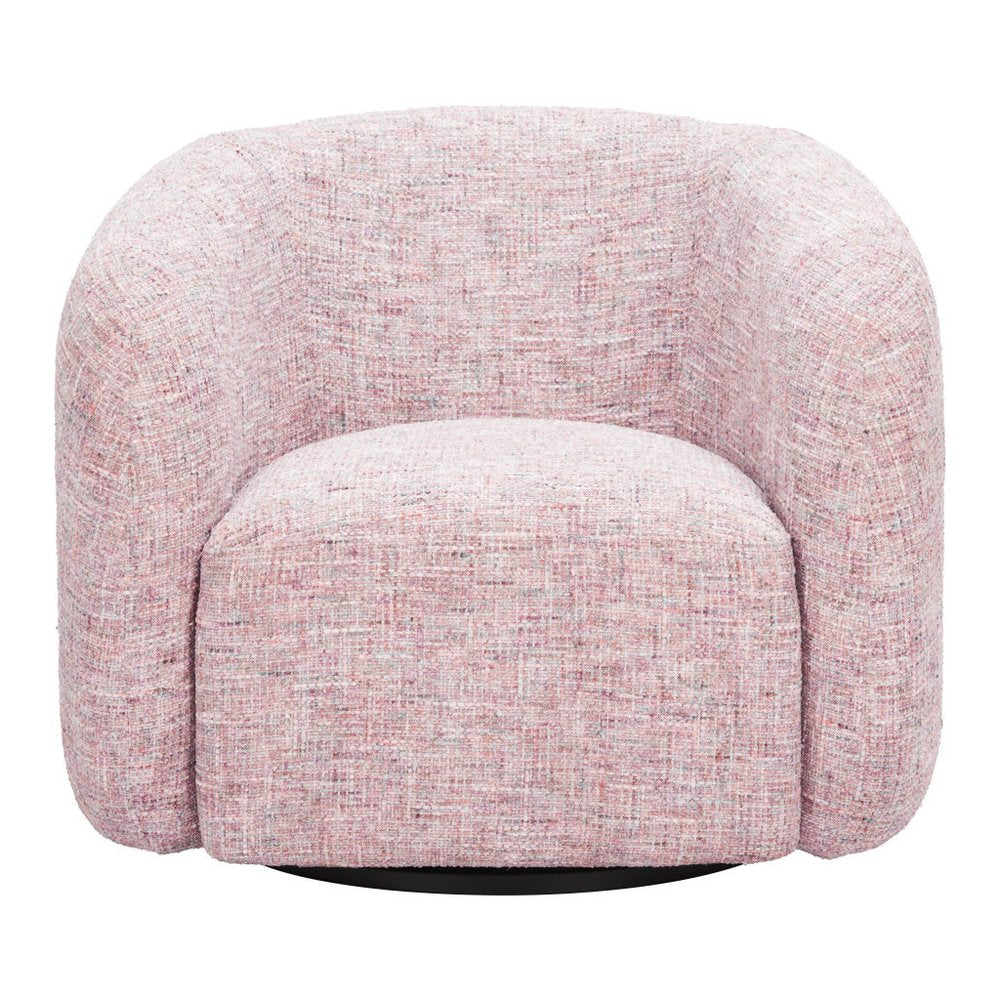 33" Pink Refine Swivel Barrel Chair