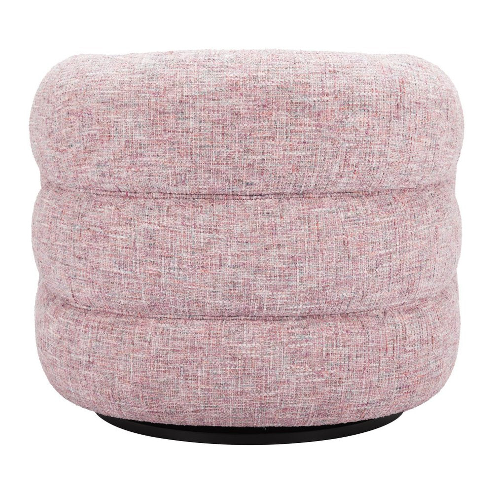 33" Pink Refine Swivel Barrel Chair