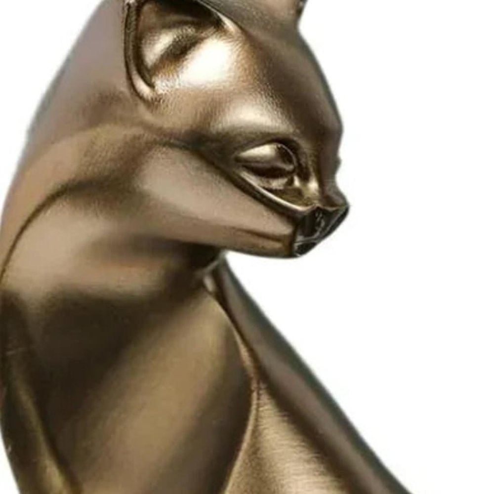 6" Bronze Resin Cat Figurine