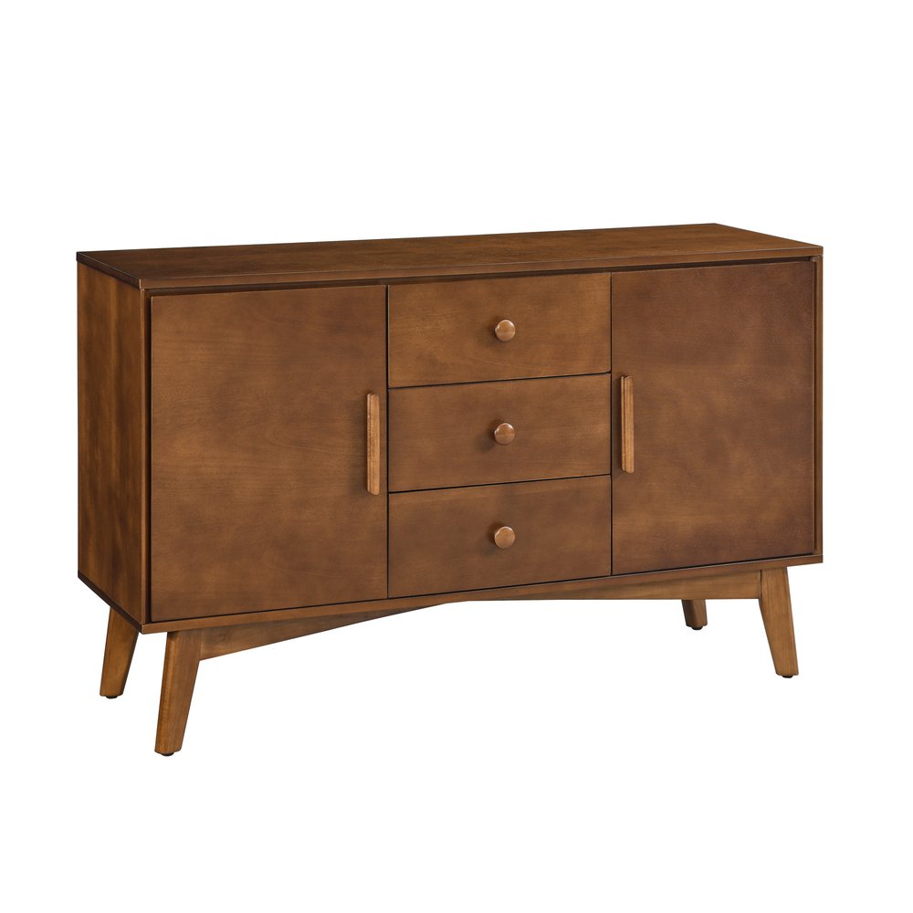 47" Brown Mid-Century Wood Accent Sideboard