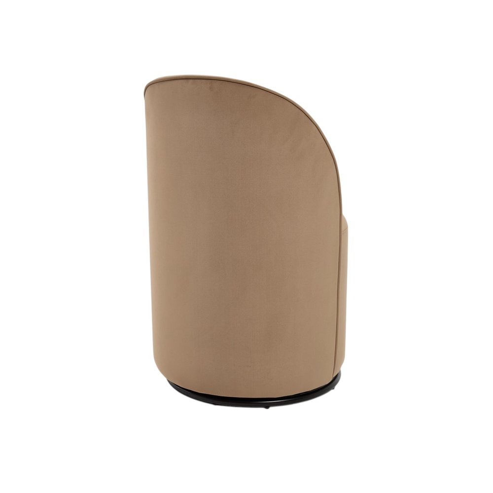 21" Velvet Curved Swivel Dining Chair