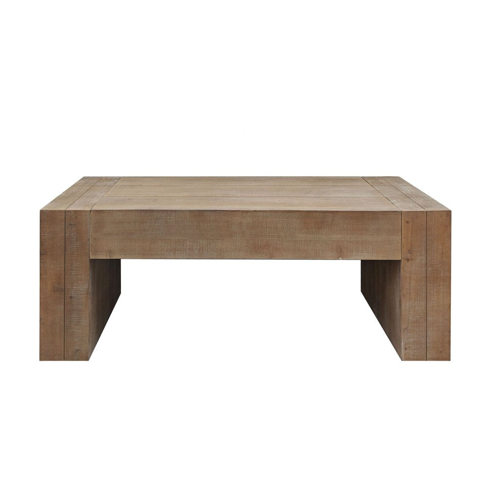 49" Natural Wood Rectangular Coffee Table