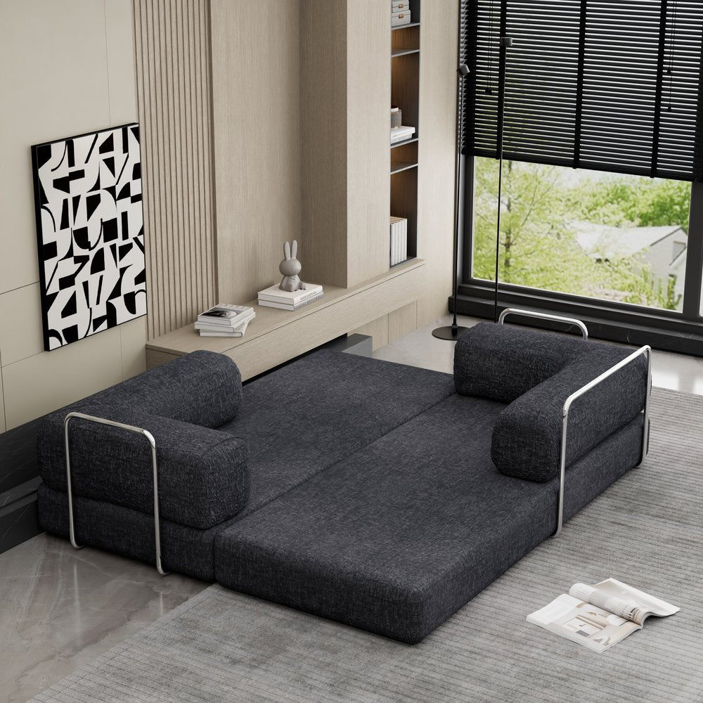 82" Chenille Modular Sleeper Sofa