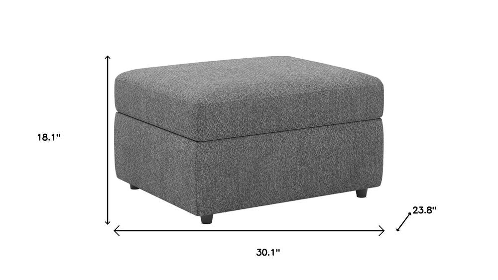 30" Velvet Storage Ottoman