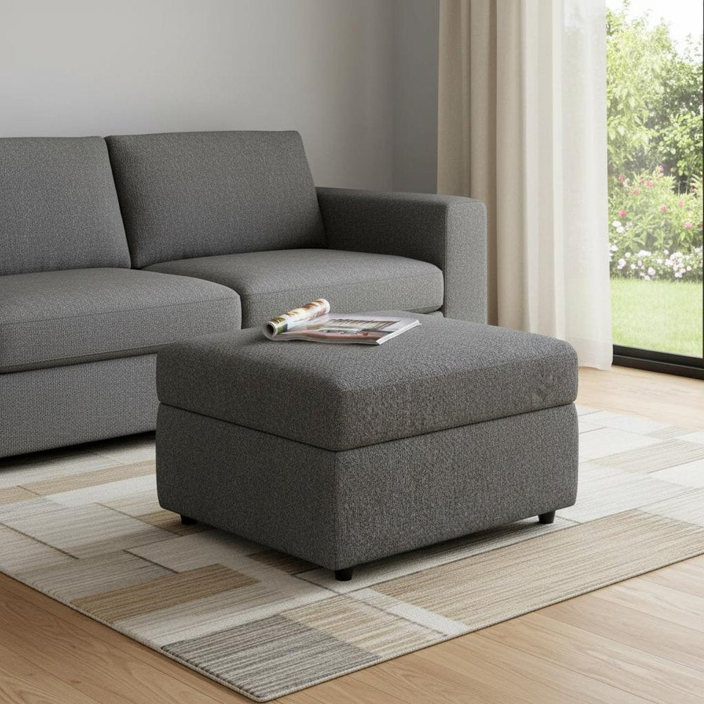 30" Velvet Storage Ottoman