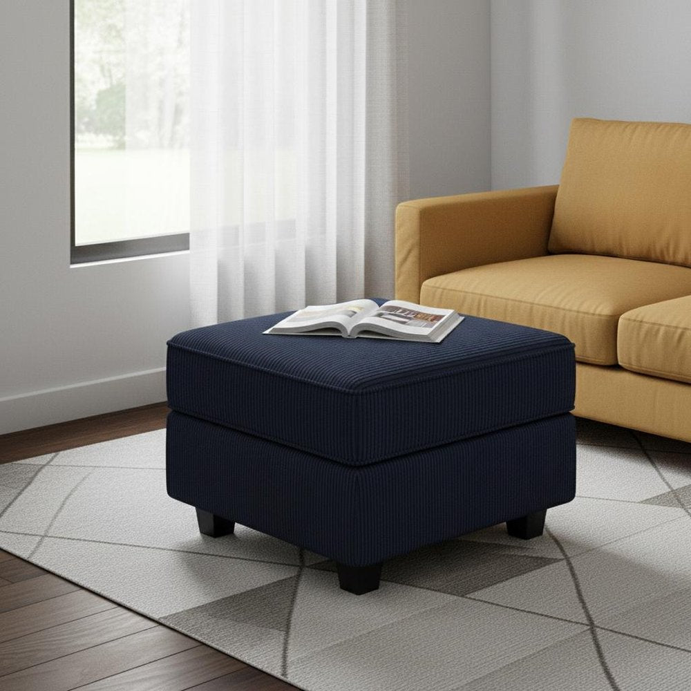 26" Corduroy Storage Ottoman